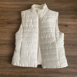 LOFT - Cream Puffer Vest - Sz S